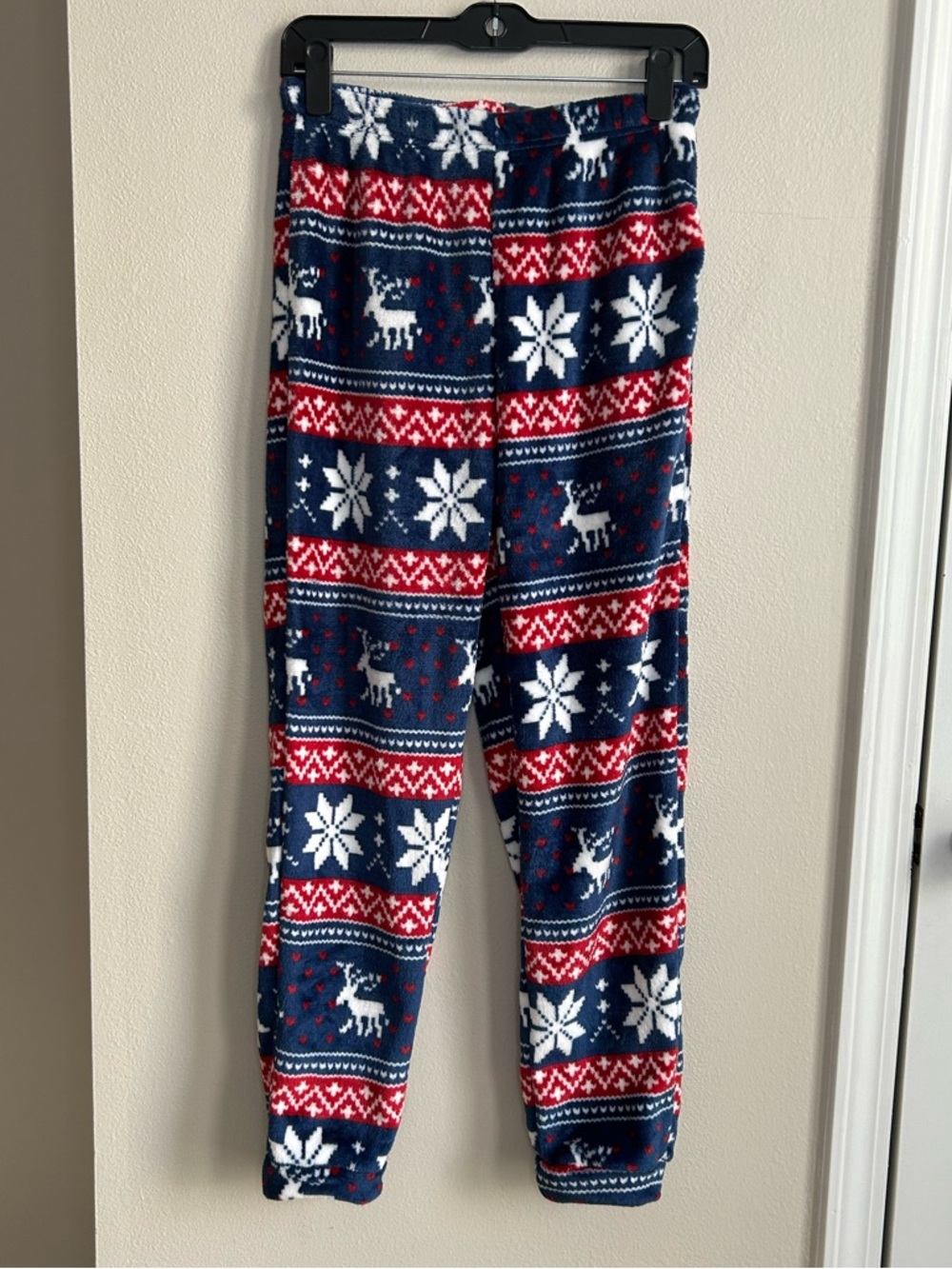 NWT CUPSHE Fleece Plush Christmas Snowflake Pajama Bottoms Jogger Pants Size M